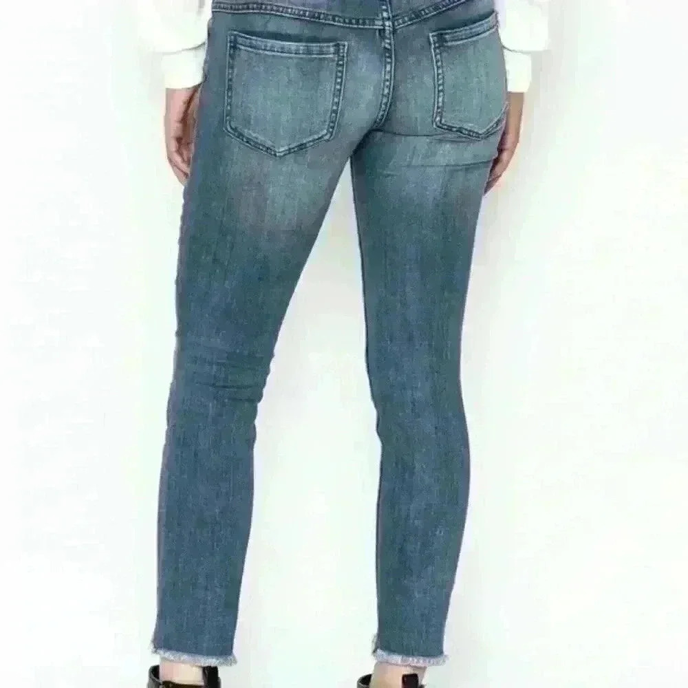 Free People women’s choped knees jeans pants size 30 - Picture 7 of 16